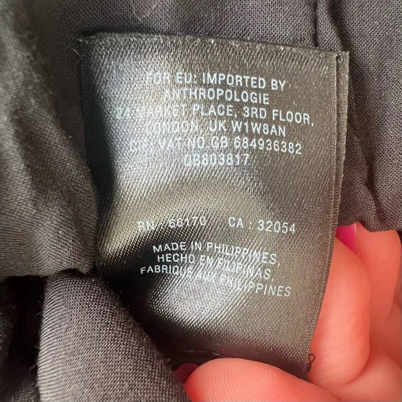 by Anthropologie Abbey Textured Wide Leg Cropped Belted Stretch Jumpsuit - Picture 7 of 7